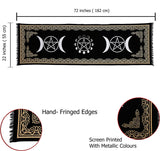 Patura pentru altar magic - Design Moon Phases With Triple Moon - Vrajitorie Tarot Wiccani Spiritualitate