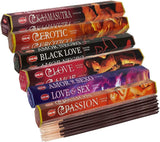 Set 6 pachete mix betisoare parfumate cu cele mai apreciate 6 parfumuri HEM cu tematica dragoste + suport pentru betisoare