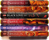 Set 6 pachete mix betisoare parfumate cu cele mai apreciate 6 parfumuri HEM cu tematica dragoste + suport pentru betisoare