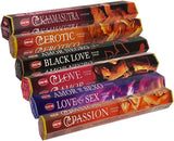 Set 6 pachete mix betisoare parfumate cu cele mai apreciate 6 parfumuri HEM cu tematica dragoste + suport pentru betisoare