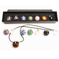 Set 7 mere din cristale naturale vindecatoare si pietre semipretioase Merele simbolizeaza pace, siguranta, sanatate si longevitate - pentru meditatie, spiritualitate, decor Feng Shui