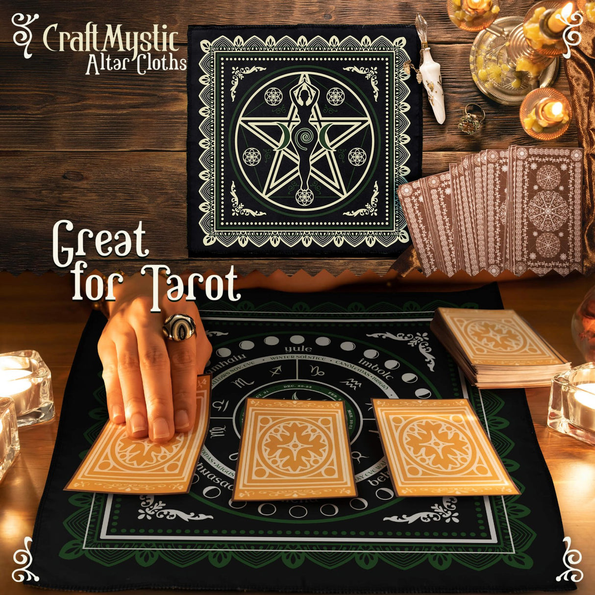 Set 2 Panze cu design unic pentru altar magic - Decor perete