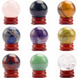 Set 9 sfere din cristale naturale – pentru decor feng shui, meditatie, astrologie