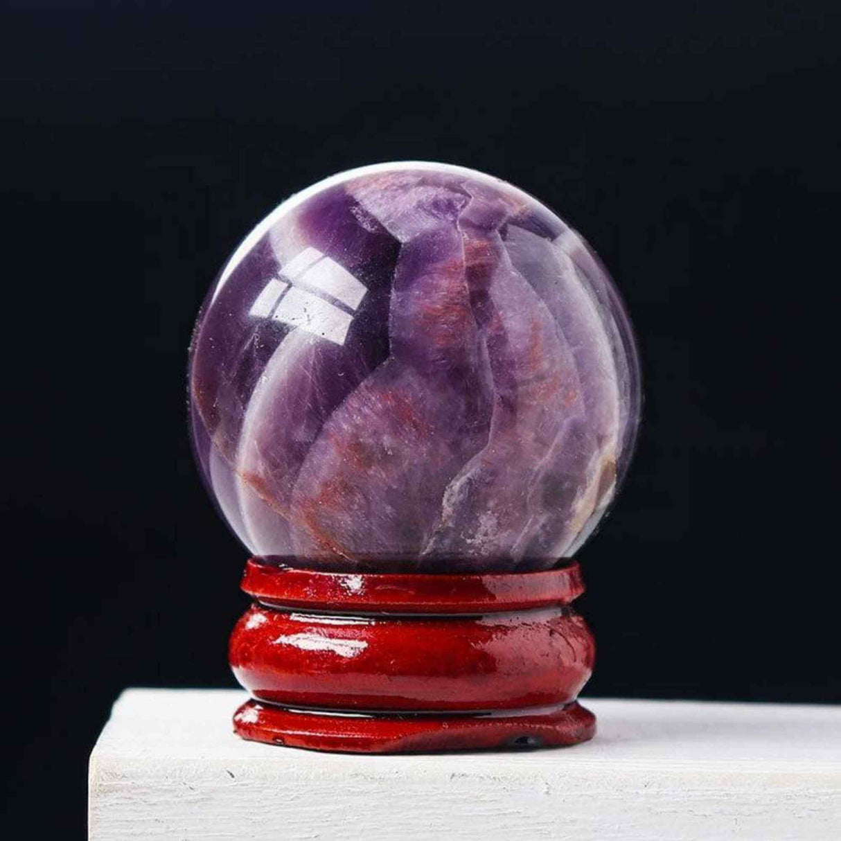 Set 9 sfere din cristale naturale sempretioase in cutie cadou – Pentru decor feng shui, meditatie, astrologie