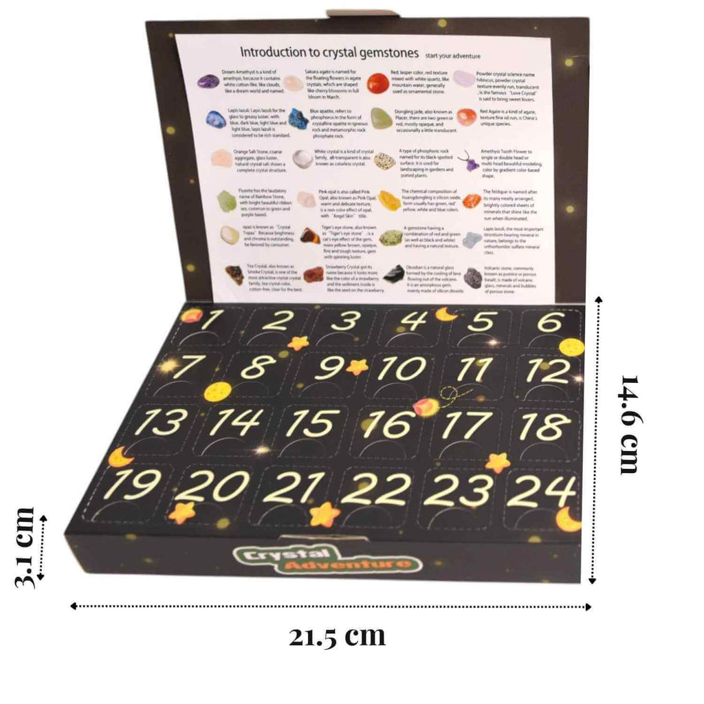 Calendar Advent cu Pietre Naturale tematica Aventura – Bucurie si Magie intr-un set