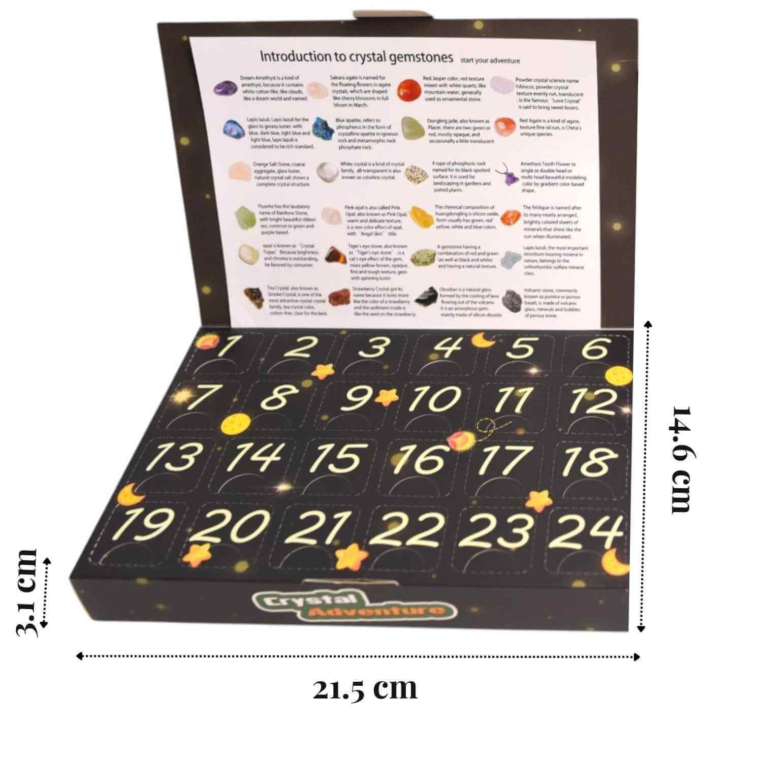 Calendar Advent cu Pietre Naturale tematica Aventura – Bucurie si Magie intr-un set