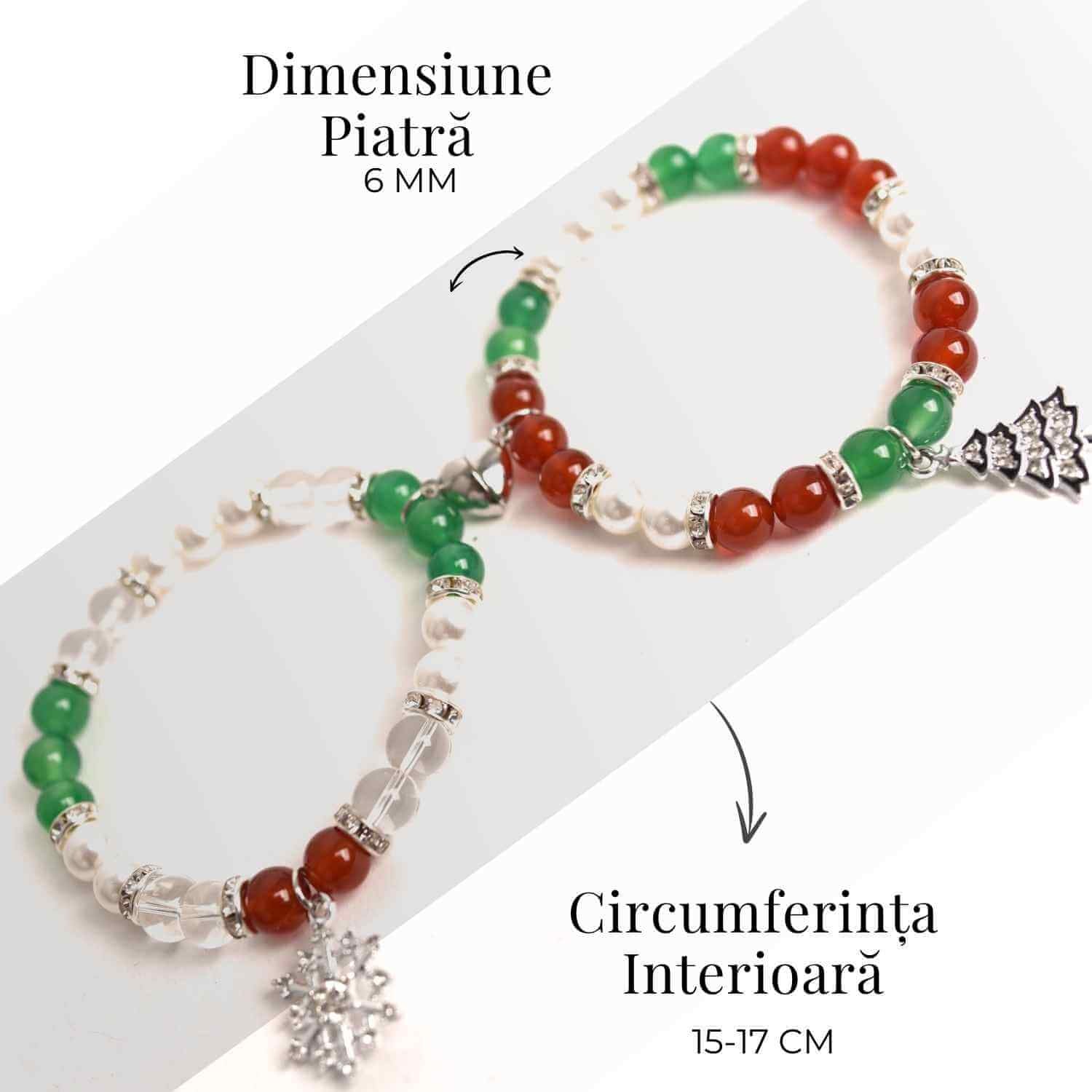 Set bratari cuplu naturale cu Agat, perla si cristal