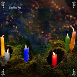 Set 12 lumanari colorate fara miros, lungime de 100 mm, pentru ritualuri, aniversari. torturi