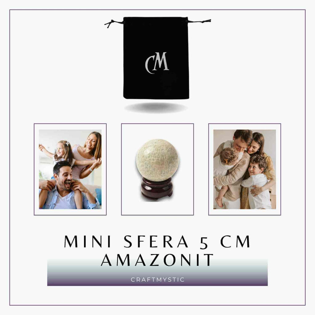 Sfera din Amazonit 50-55 mm cu Suport Inclus
