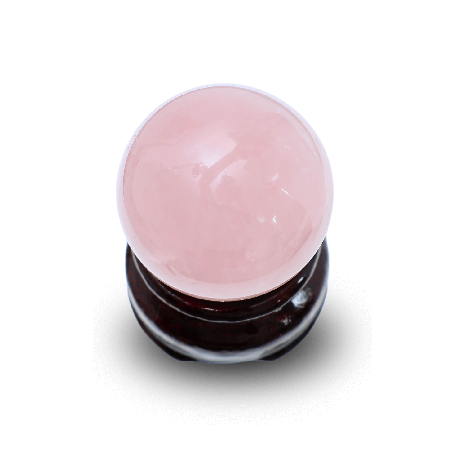 Sfera din Cuart Roz 35-40 mm cu Suport Inclus