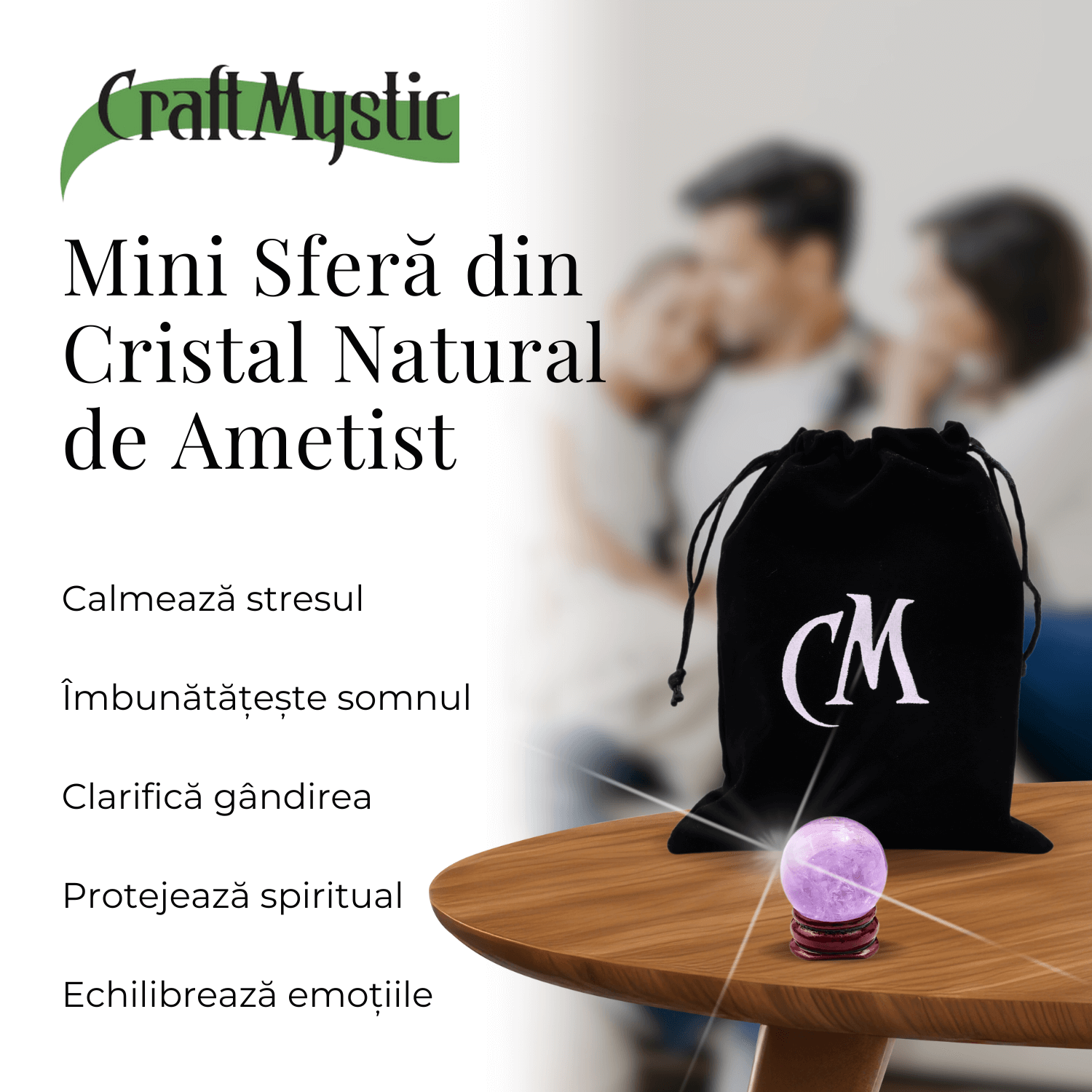 Sfera din Ametist Natural,1 buc, 30-35 mm
