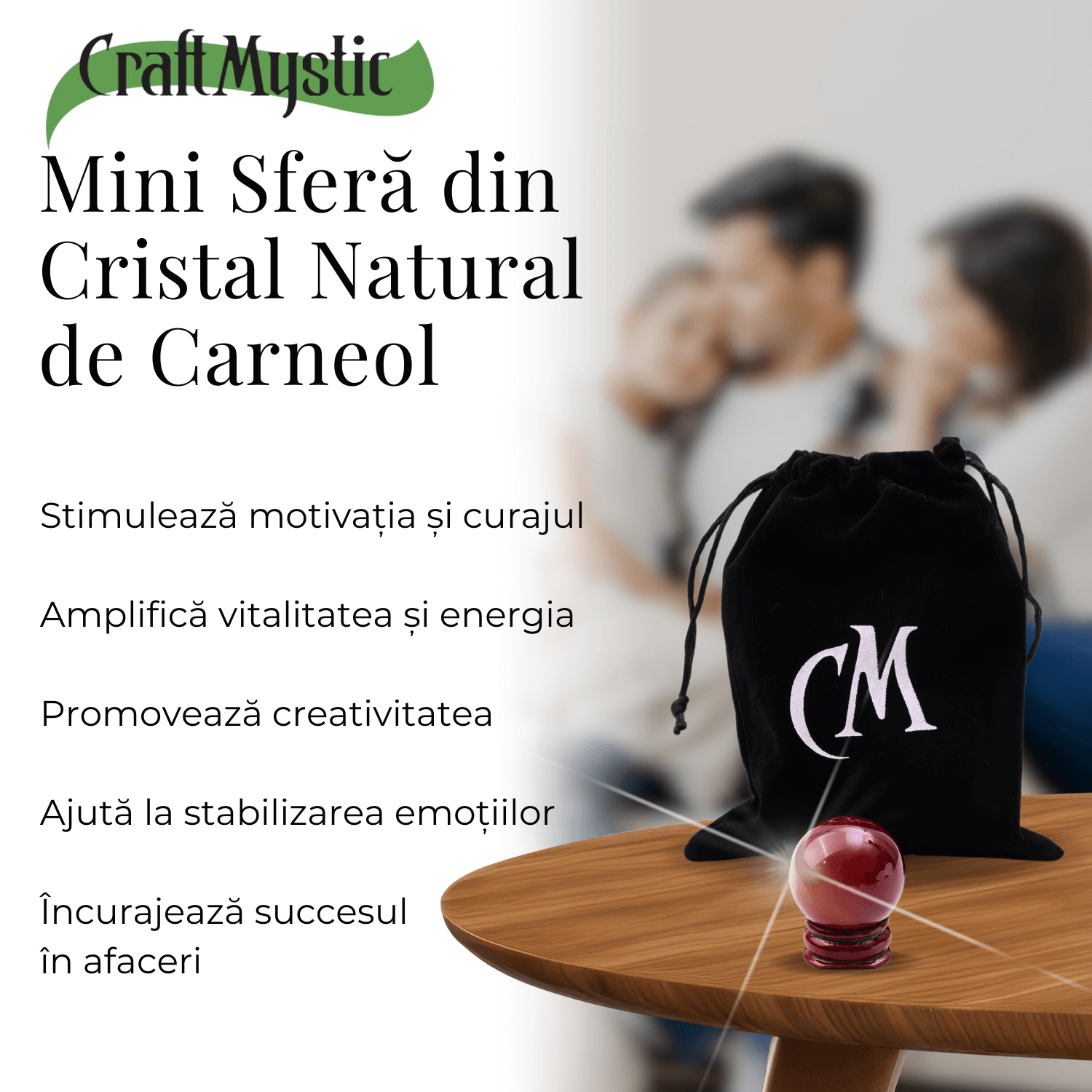 Sfera din Carneol Natural, 1 buc, 30-35 mm