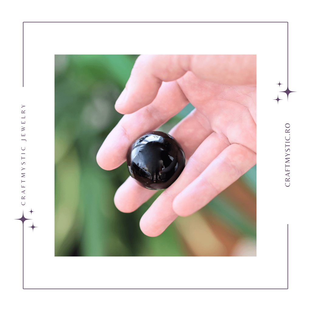 Sfera din Obsidian Natural, 1 buc, 30-35 mm