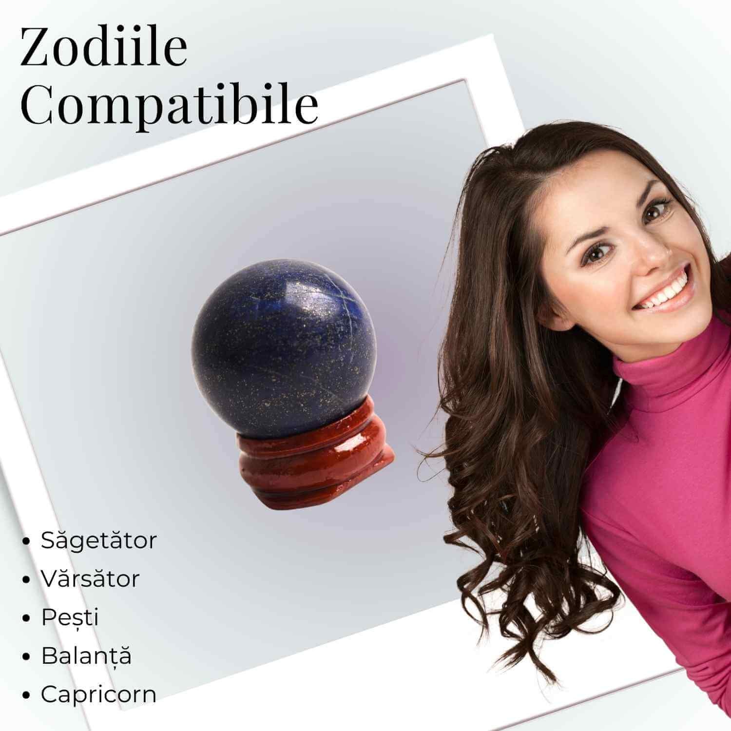 Sfera Lapis Lazuli Natural, 30-35mm – Claritate Mentala si Echilibru