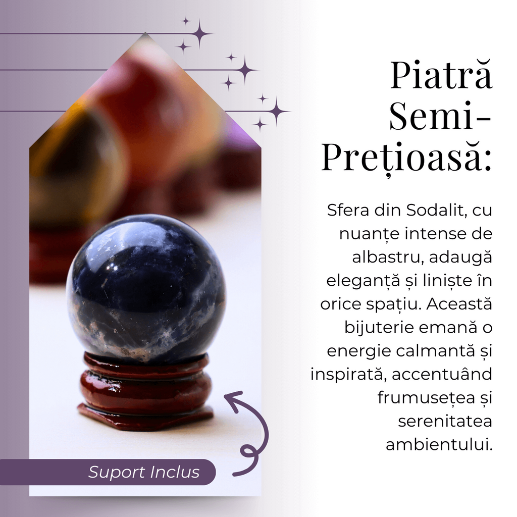 Sfera din Sodalit Natural, 1 buc, 30-35 mm
