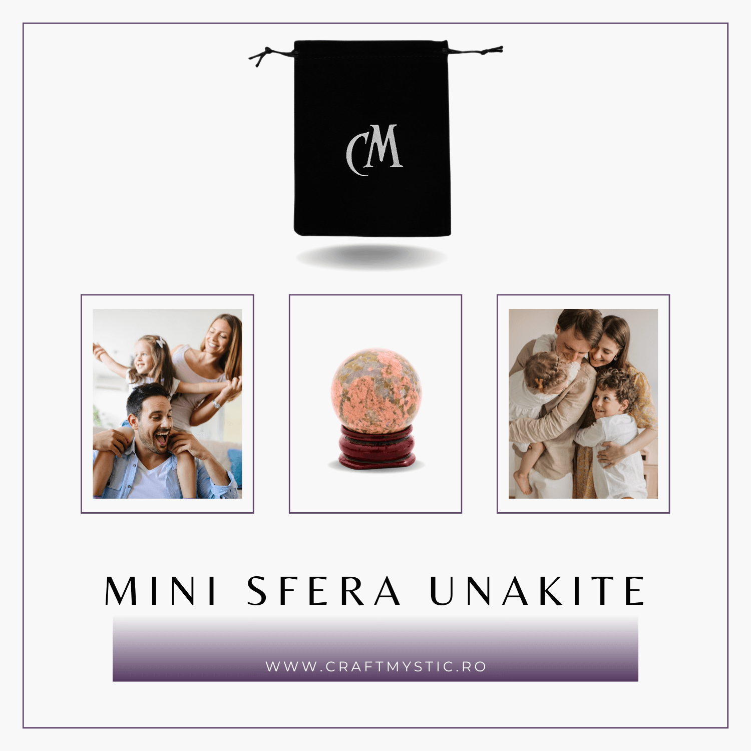 Sfera din Unakite, 1 buc, 30-35 mm