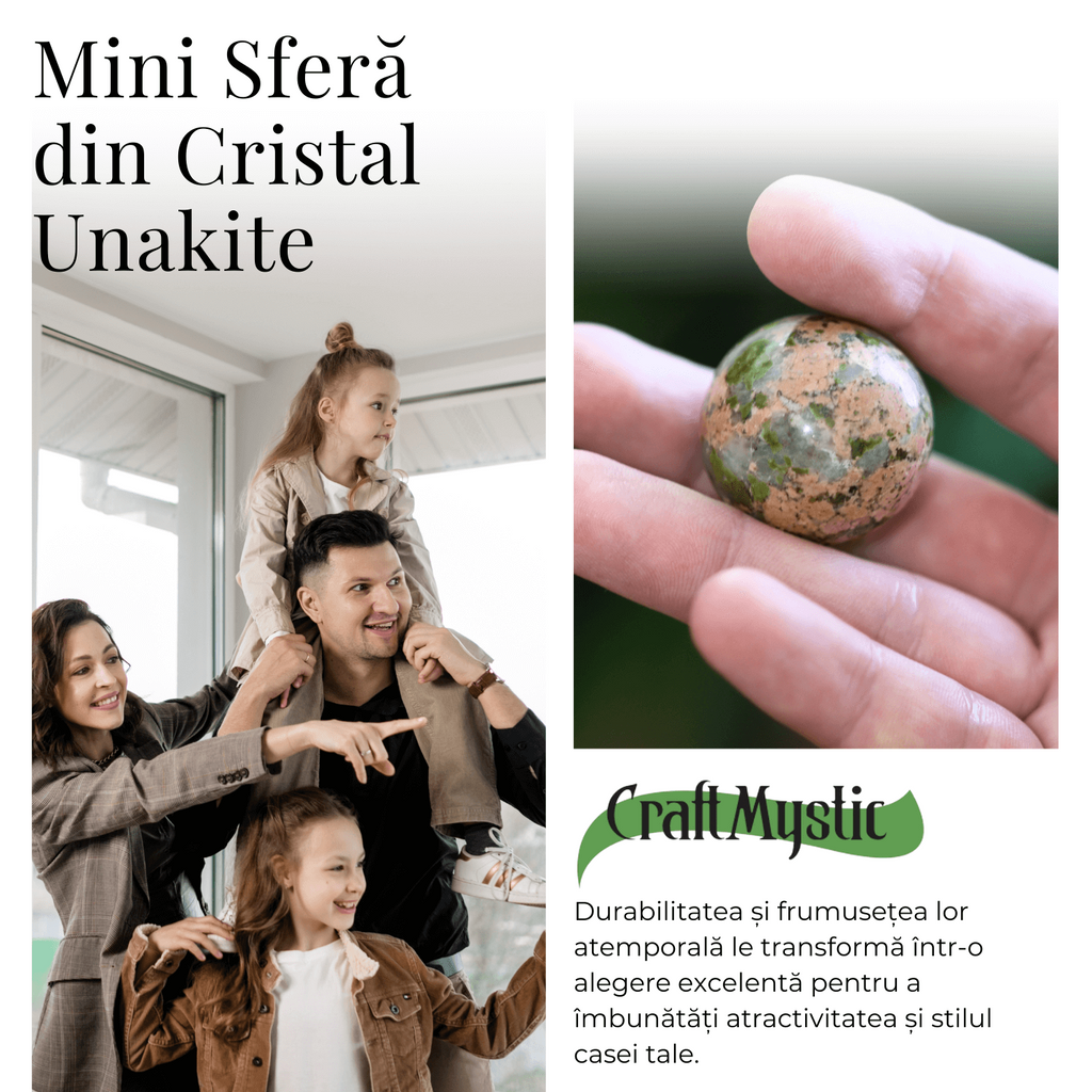 Sfera din Unakite, 1 buc, 30-35 mm