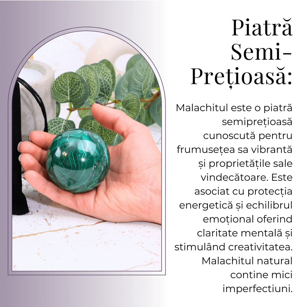 Sfera Malachit natural 50-55 mm 300-350 g