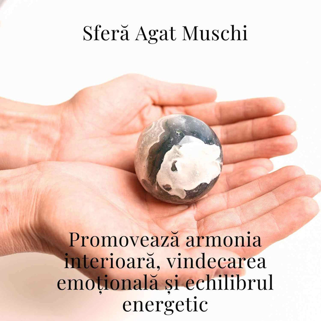 Sfera Agat muschi (Moss Agate) 50-55 mm