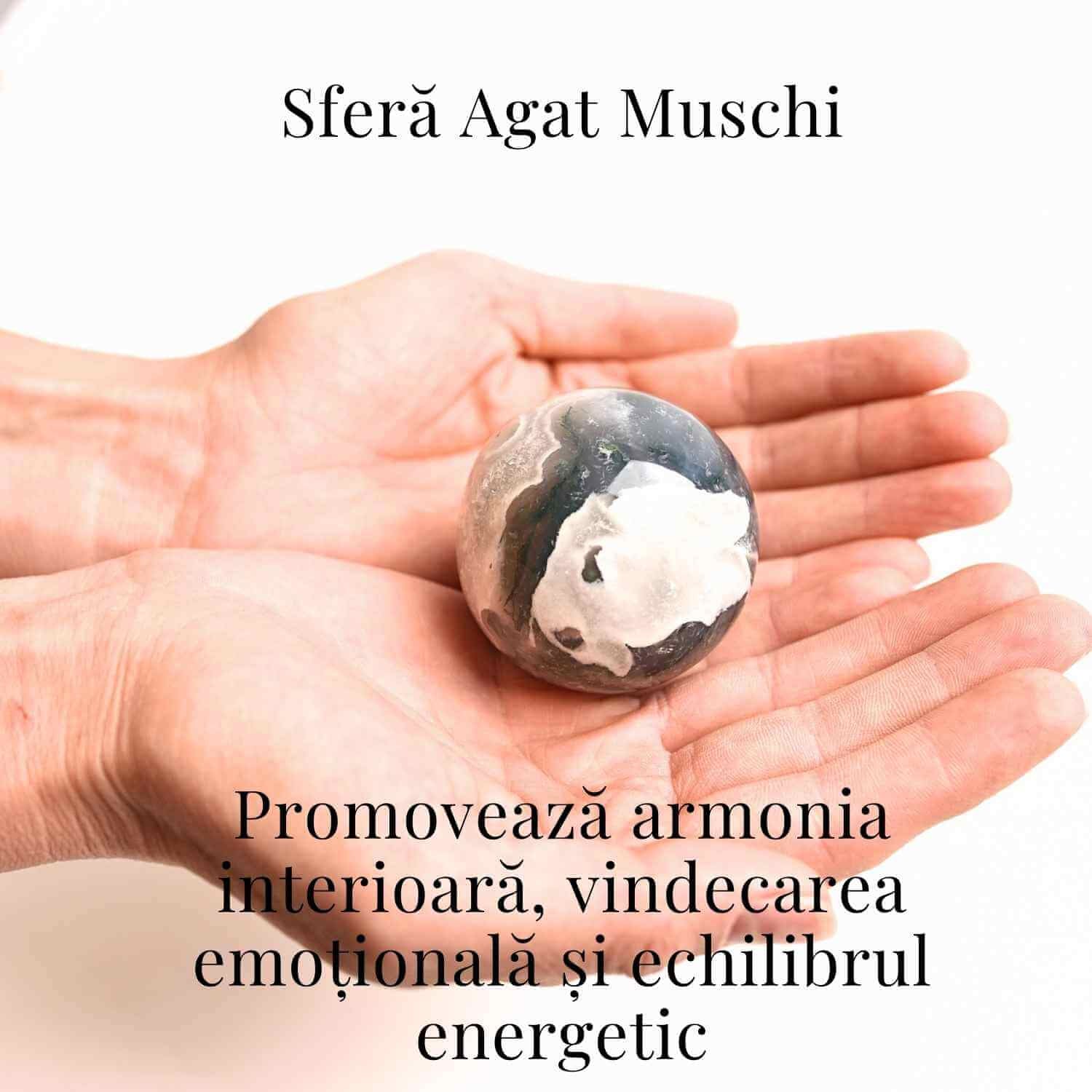 Sfera Agat muschi (Moss Agate) 50-55 mm