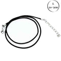 Snur ajustabil din imitatie piele cerata neagra 1.5mm, 50+5cm – Ușor și versatil