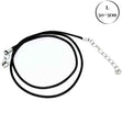 Snur ajustabil din imitatie piele cerata neagra 1.5mm, 50+5cm – Ușor și versatil