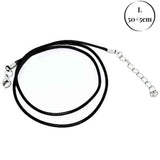 Snur ajustabil din imitatie piele cerata neagra 1.5mm, 50+5cm – Ușor și versatil