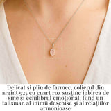 Iubire si Echilibru Emotional – Colier Cuart Roz Argint 925