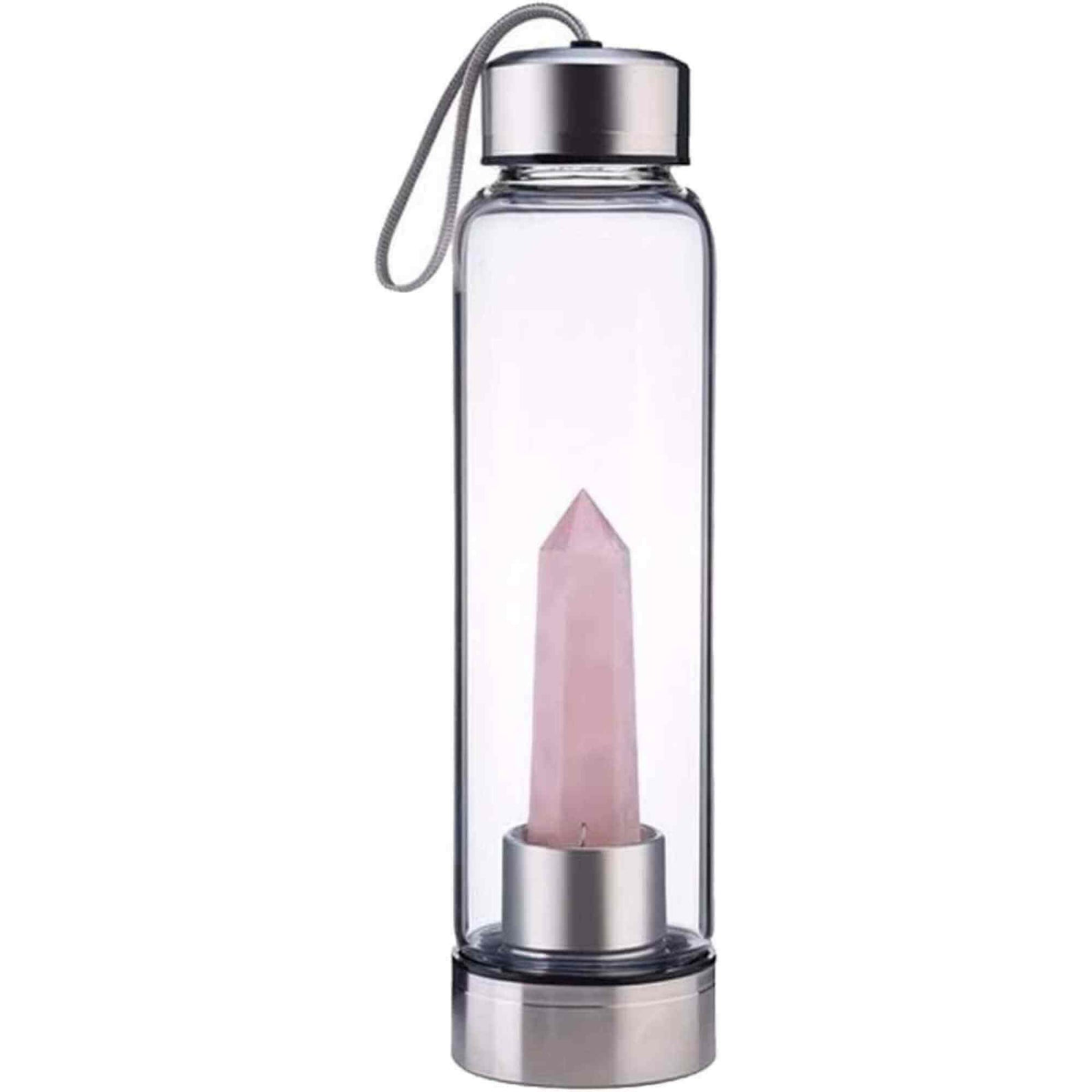 Sticla de apa cu varf de cristal Ametist – 550 ml