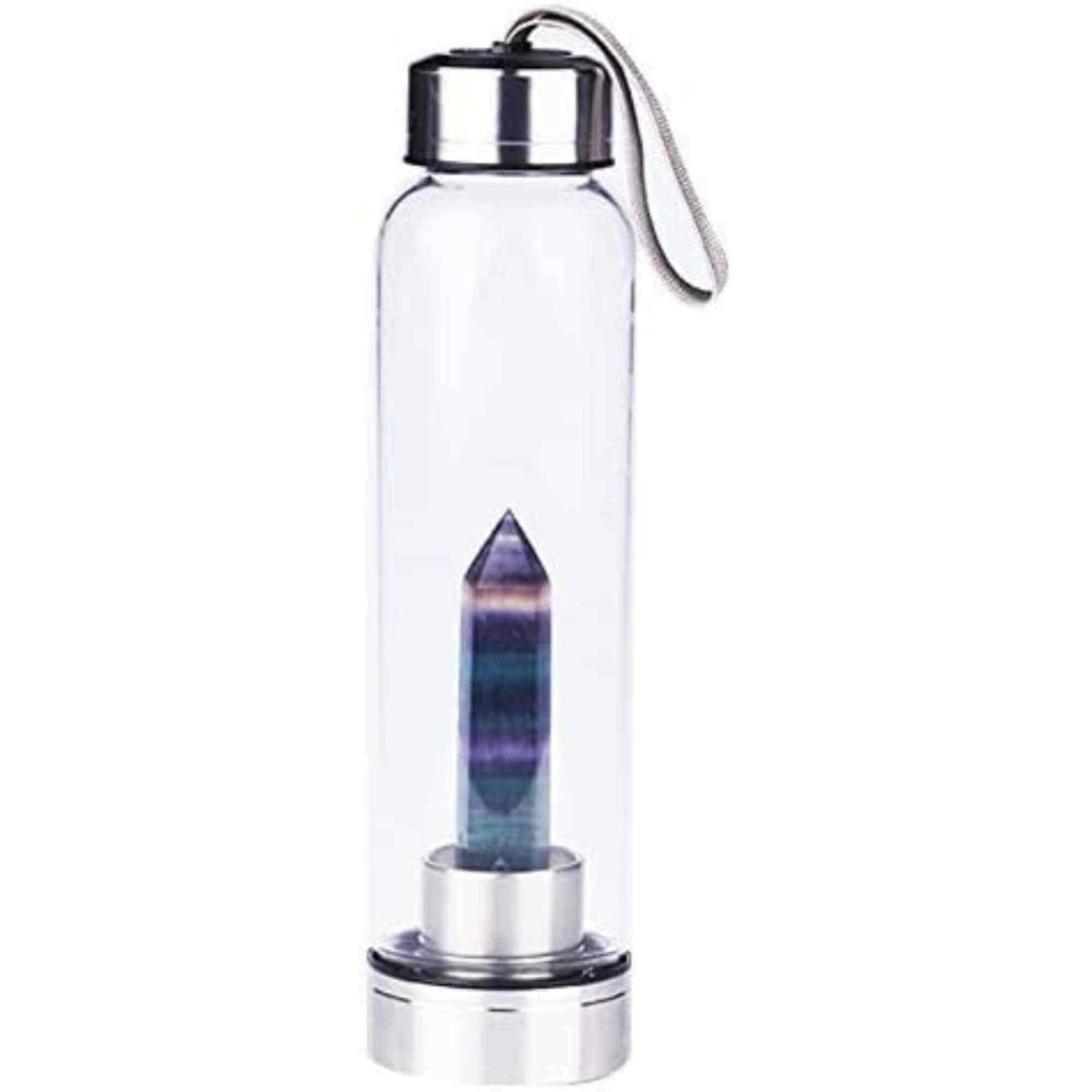Sticla de apa cu varf de cristal Ametist – 550 ml
