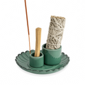 Suport ceramic verde 3 in 1 – Palo Santo, Salvie si Betisoare