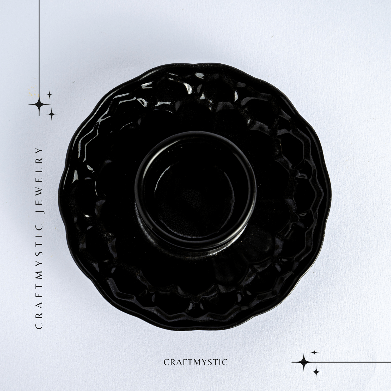 Suport design lotus negru – Pentru accesorii purificare si echilibru energetic