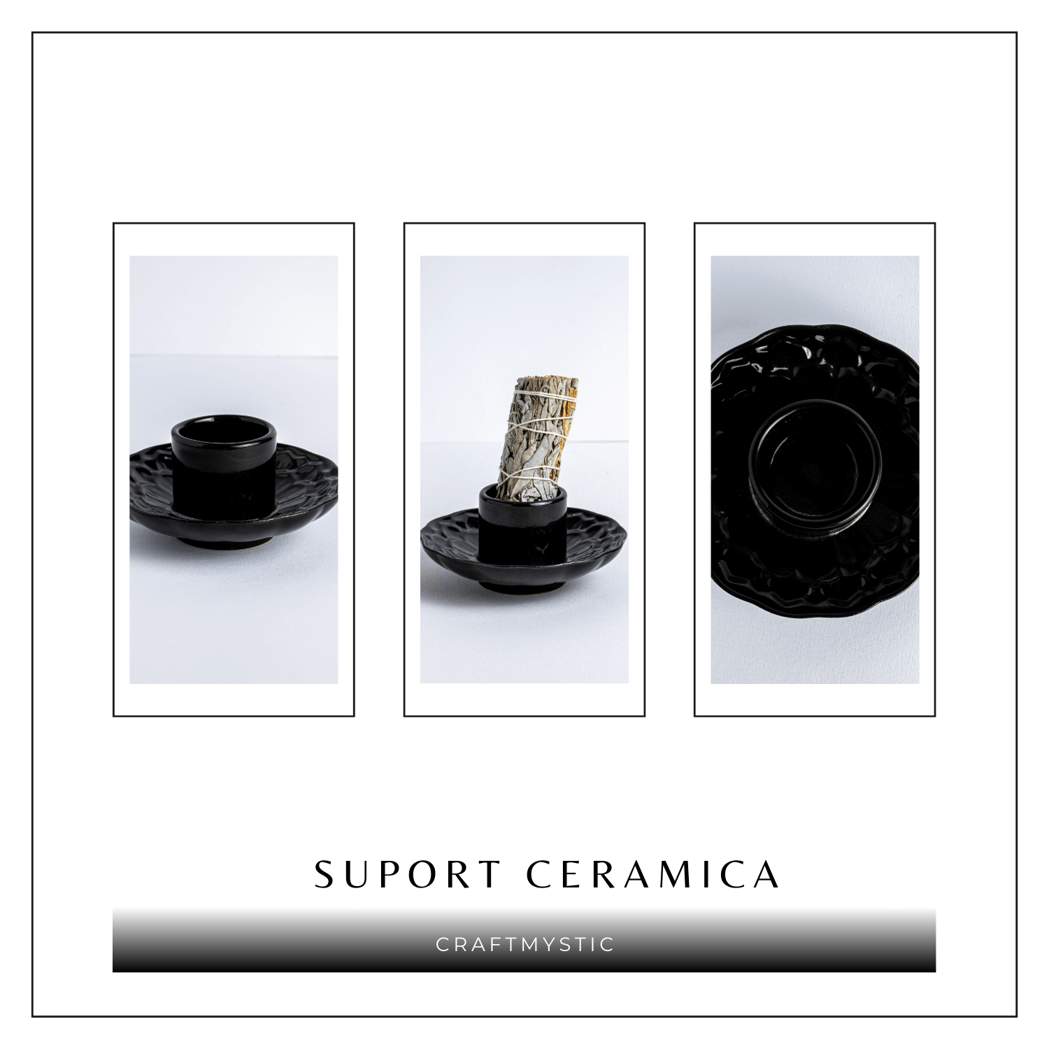 Suport design lotus negru – Pentru accesorii purificare si echilibru energetic