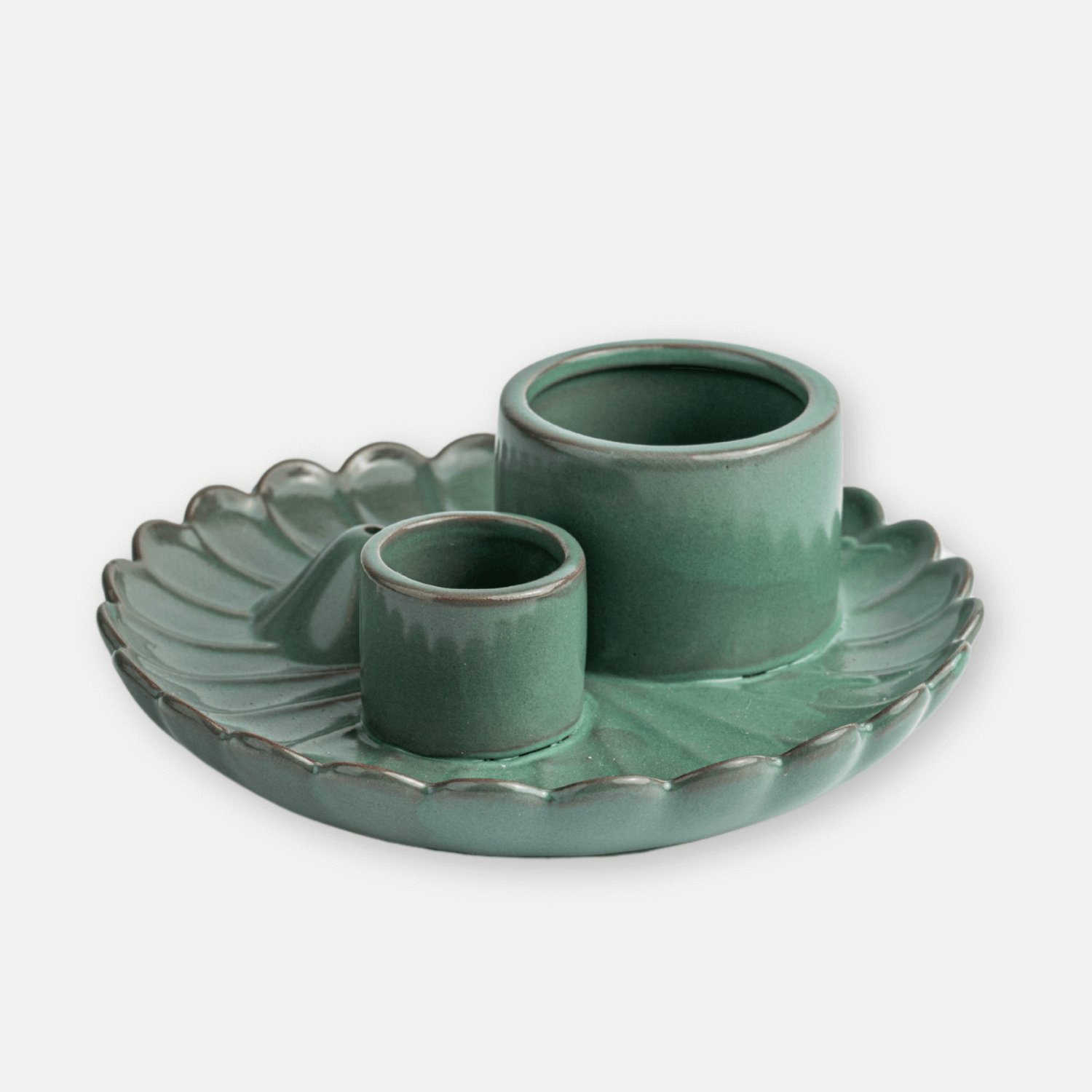 Suport 3 in 1 ceramic verde floare – Palo Santo, Salvie si Betisoare