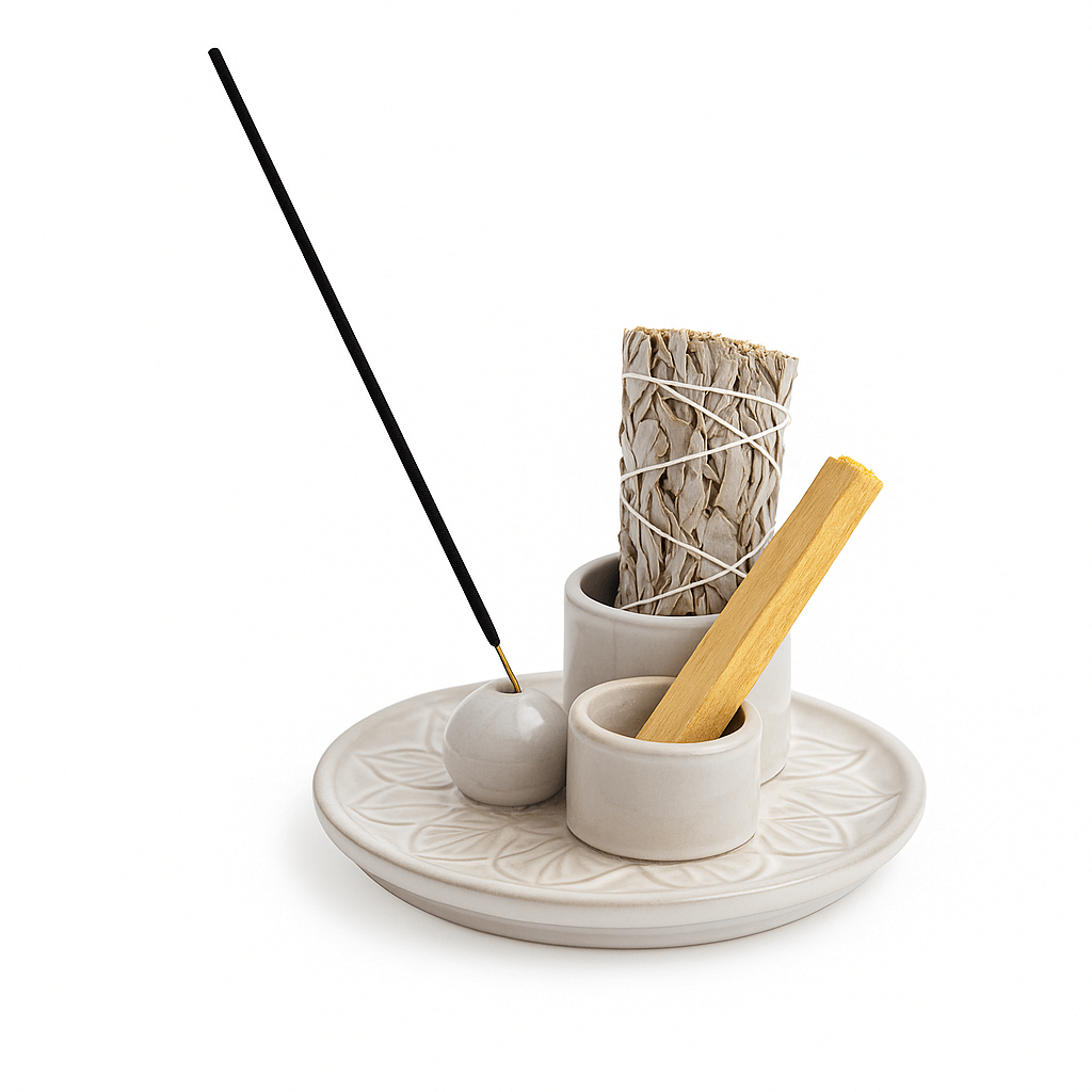 Suport Triplu de Aromaterapie – Ritual Complet pentru Armonie