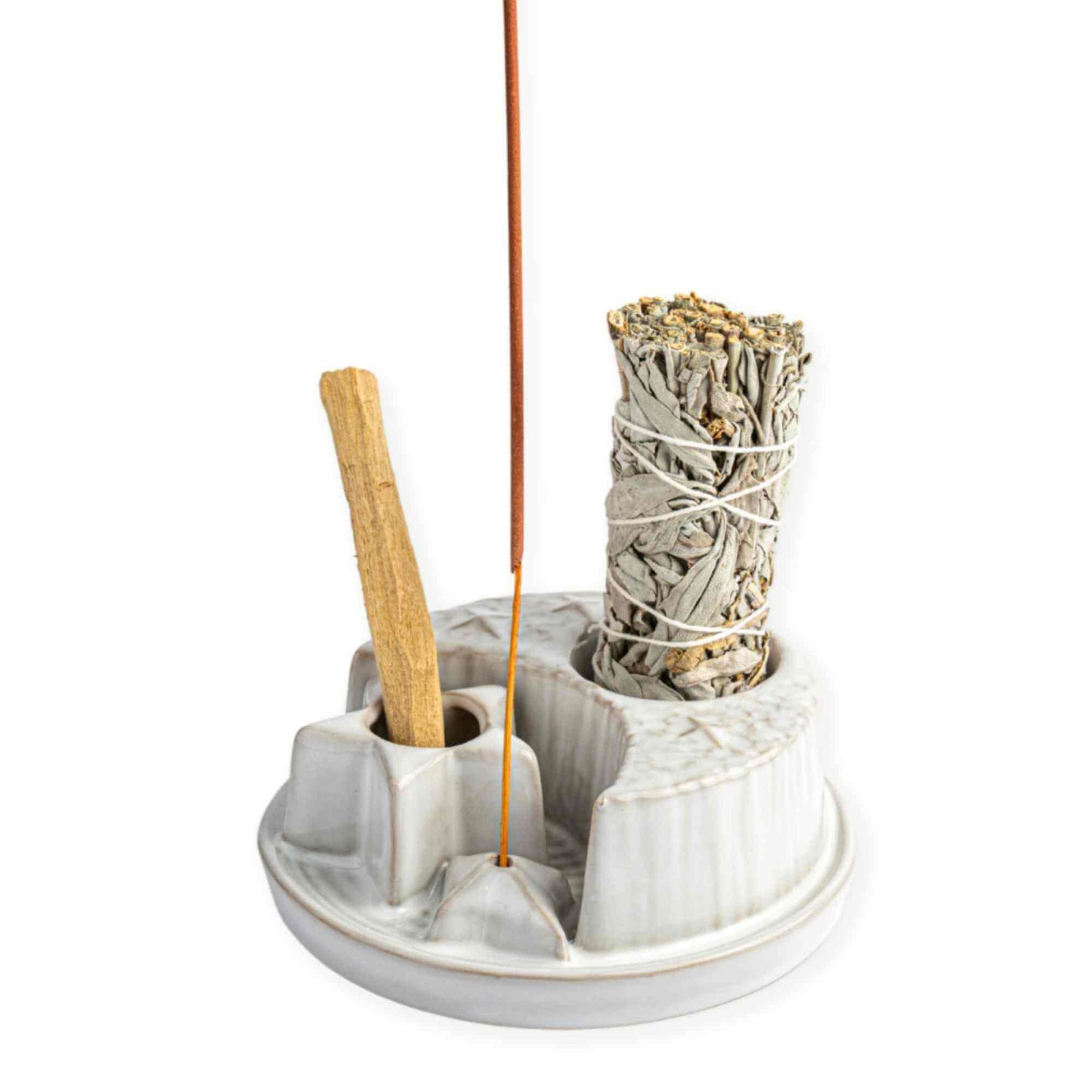 Suport ceramic 3 in 1 – Palo Santo, Salvie si Betisoare parfumate