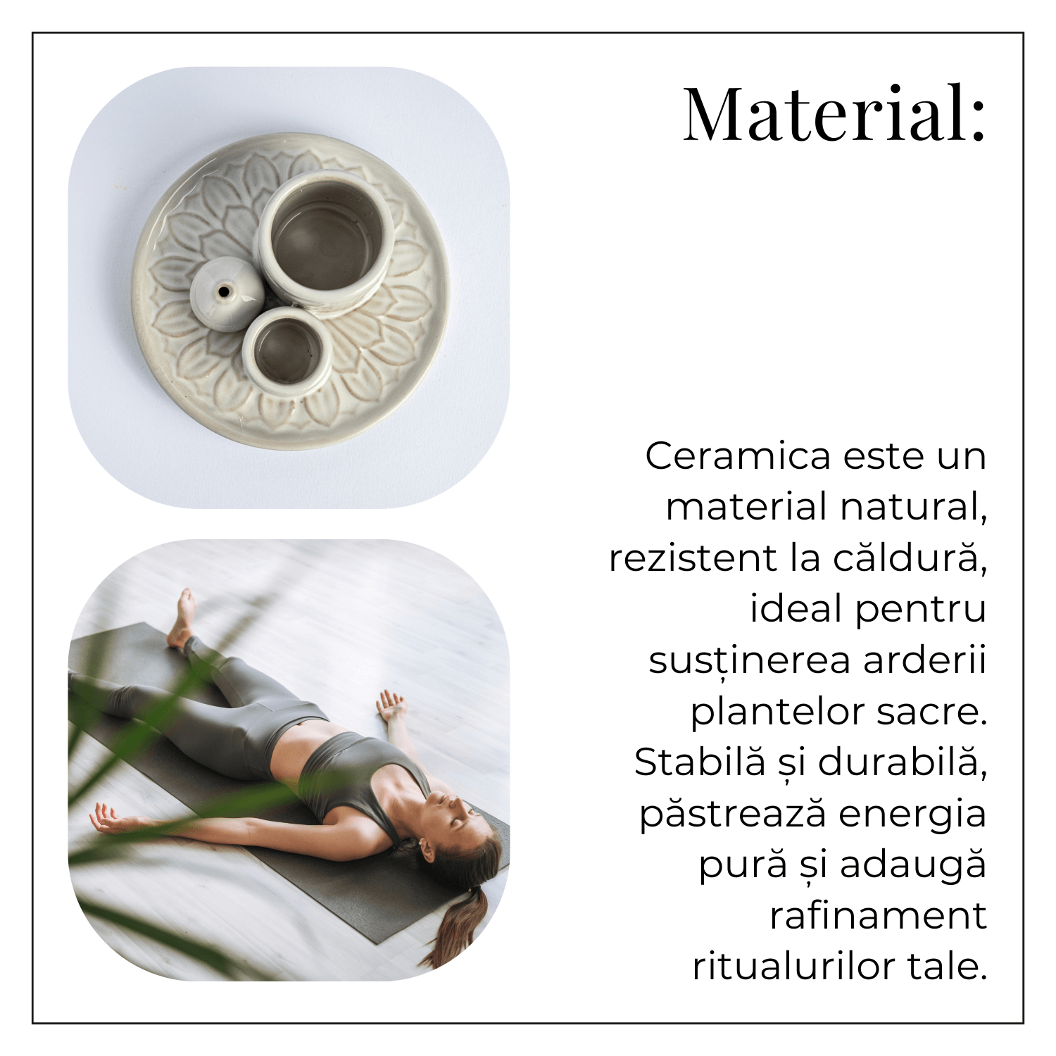 Suport ceramica ab Triplu de Aromaterapie – Ritual Complet pentru Armonie