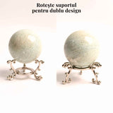 Suport Metalic pentru Sfere, Oua, Pietre – Design Dublu Elegant