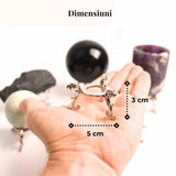 Suport Metalic pentru Sfere, Oua, Pietre – Design Dublu Elegant