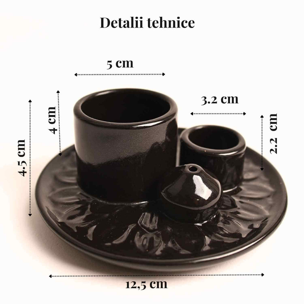 Suport ceramica pentru salvie, palo santo si betisoare – Eleganta si purificare