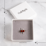 Forta interioara in forma bruta – Inel argintiu cu jasp rosu