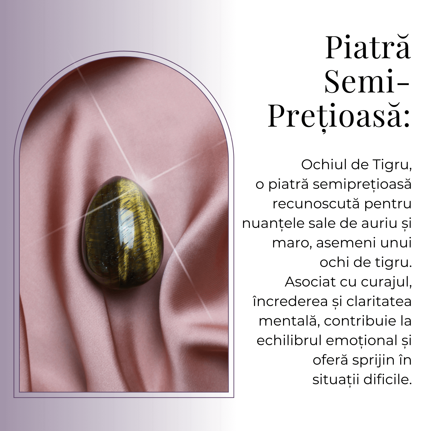 Ou Handmade de 50mm din Piatra Naturala de Ochi de Tigru