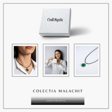 Puterea transformarii – Colier rotund cu malachit natural pentru claritate si curaj