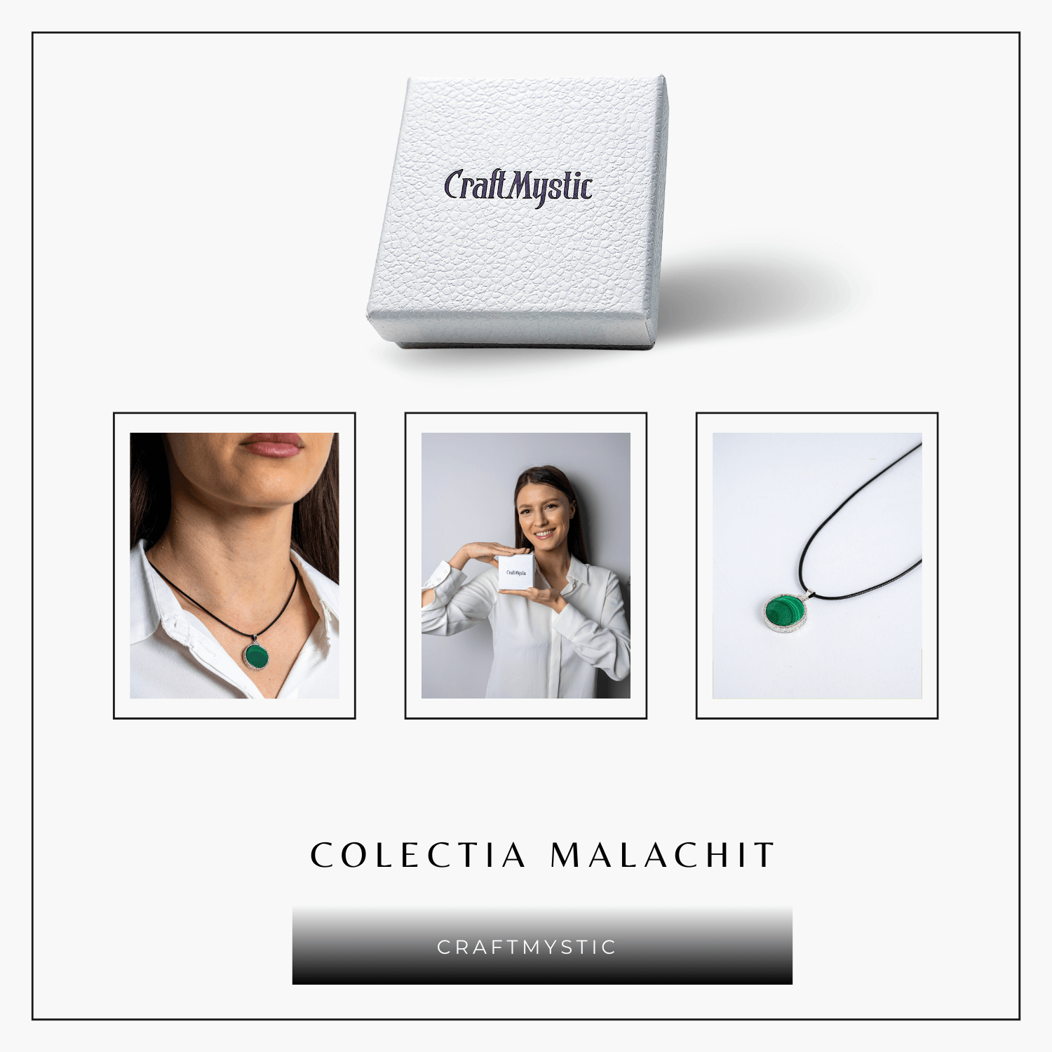 Puterea transformarii – Colier rotund cu malachit natural pentru claritate si curaj