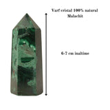 Turn din cristal natural Malachit 6-7 cm: Energie purificatoare si transformarea vietii tale