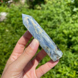 Turn cristal natural Kianit albastru 9 -10 cm