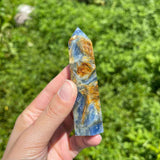 Turn cristal natural Kianit albastru 9 -10 cm