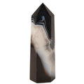 Turn din cristal natural Onyx Agat negru 9-10 cm: Un obiect elegant si puternic pentru protectie si vitalitate