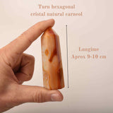 Turn din cristal natural unicat Carneol 9-10 cm