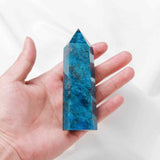 Turnul de cristal natural Apatit Albastru 9-10 cm